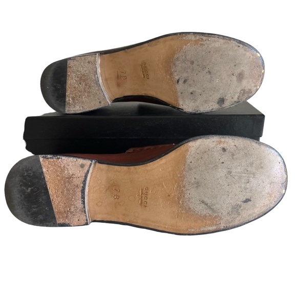 Vintage Gucci Brown Leather Horsebit Loafers - Women’s Size 7 - Picture 7 of 8